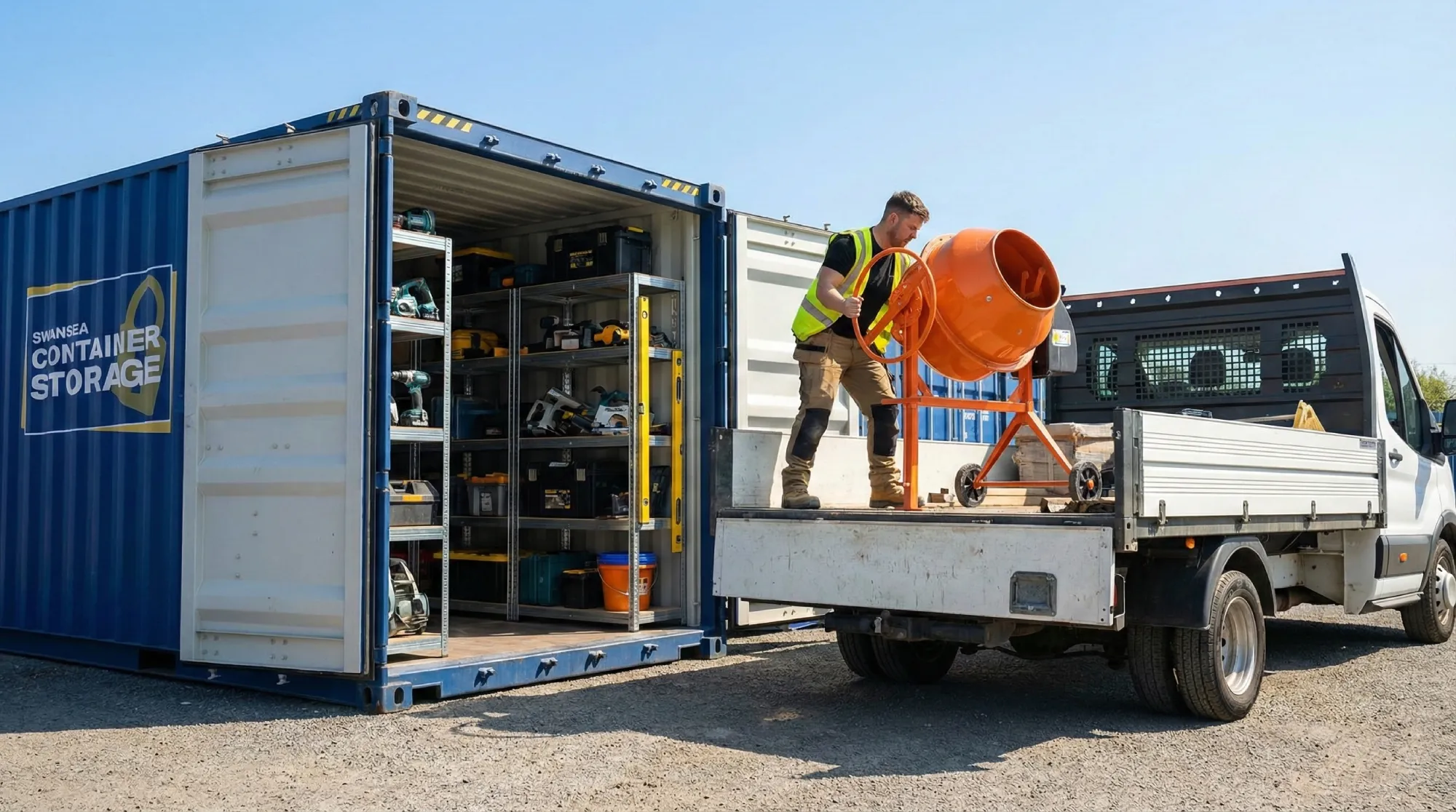 builders container storage swansea